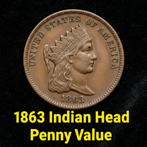 1863 indian head penny value guide how much is it