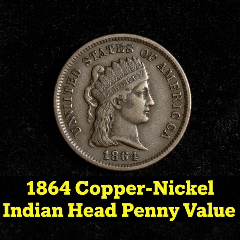 1864 copper nickel indian head penny value and wha