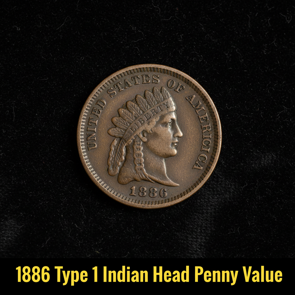 1886 type 1 indian head penny value guide what is