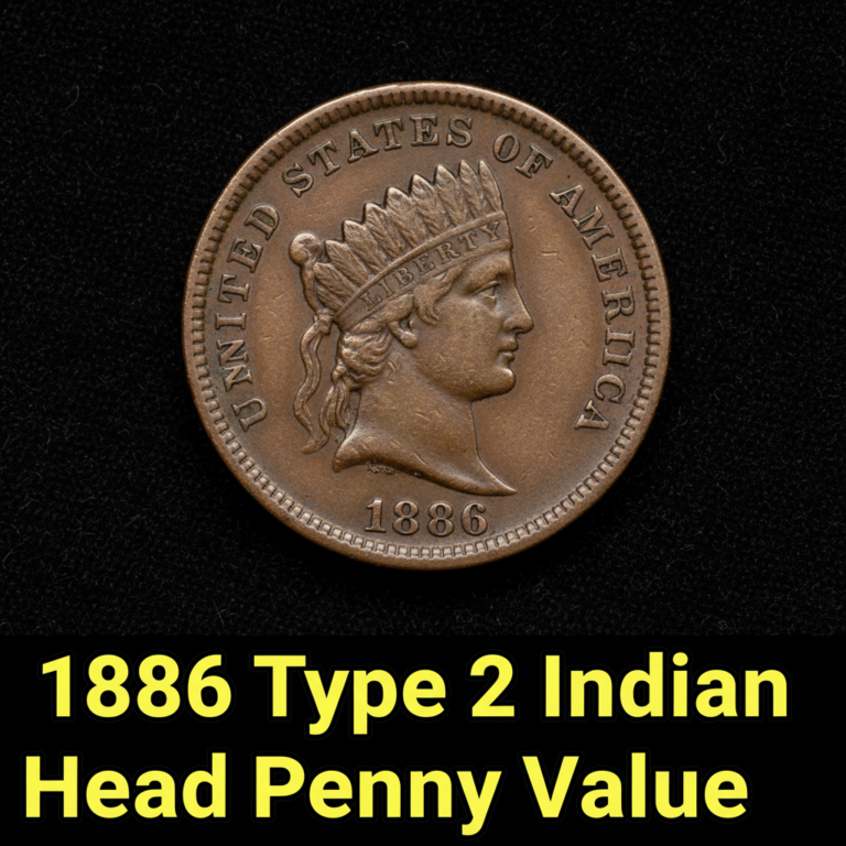 1886 type 2 indian head penny value what its real