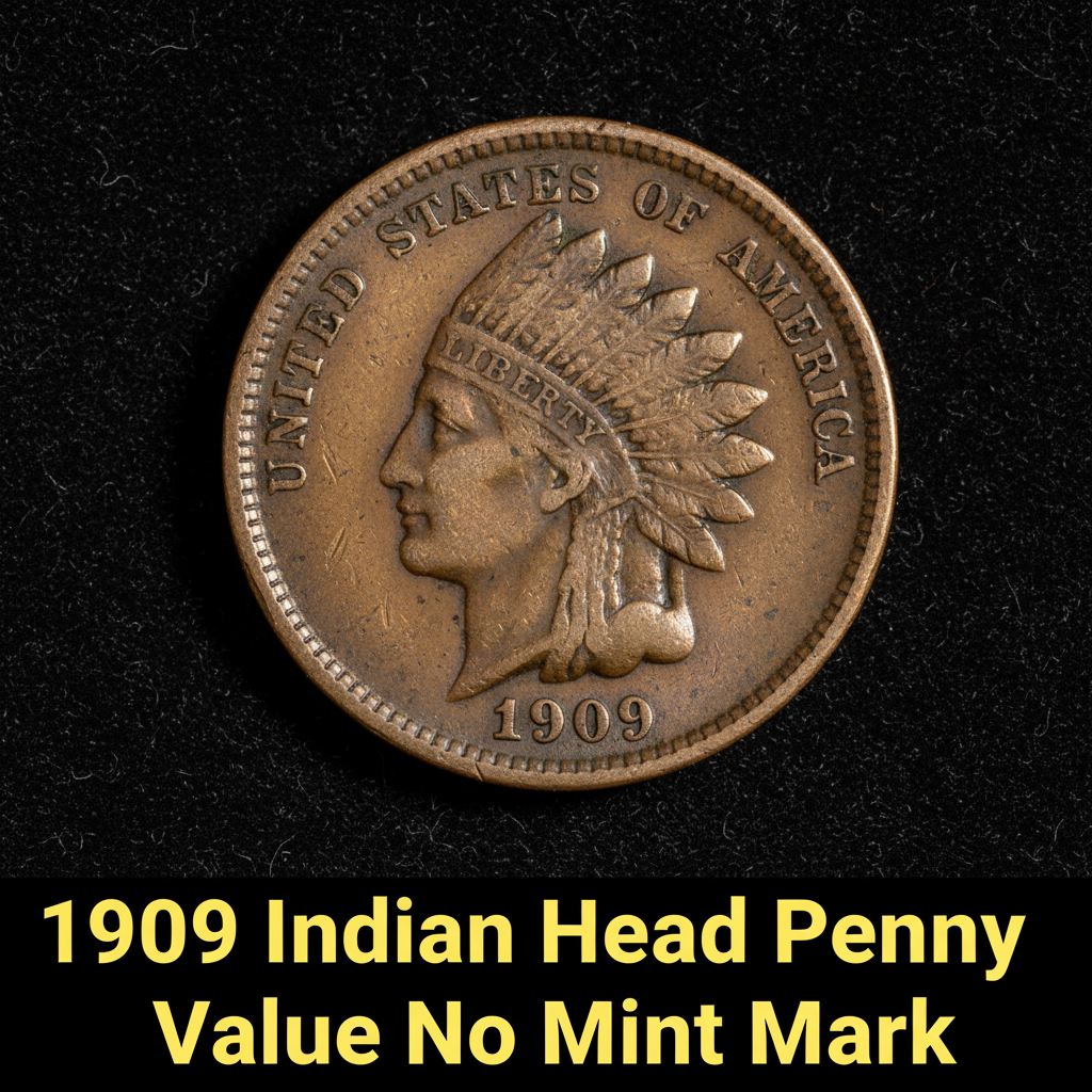 1909 indian head penny value with no mint mark wha
