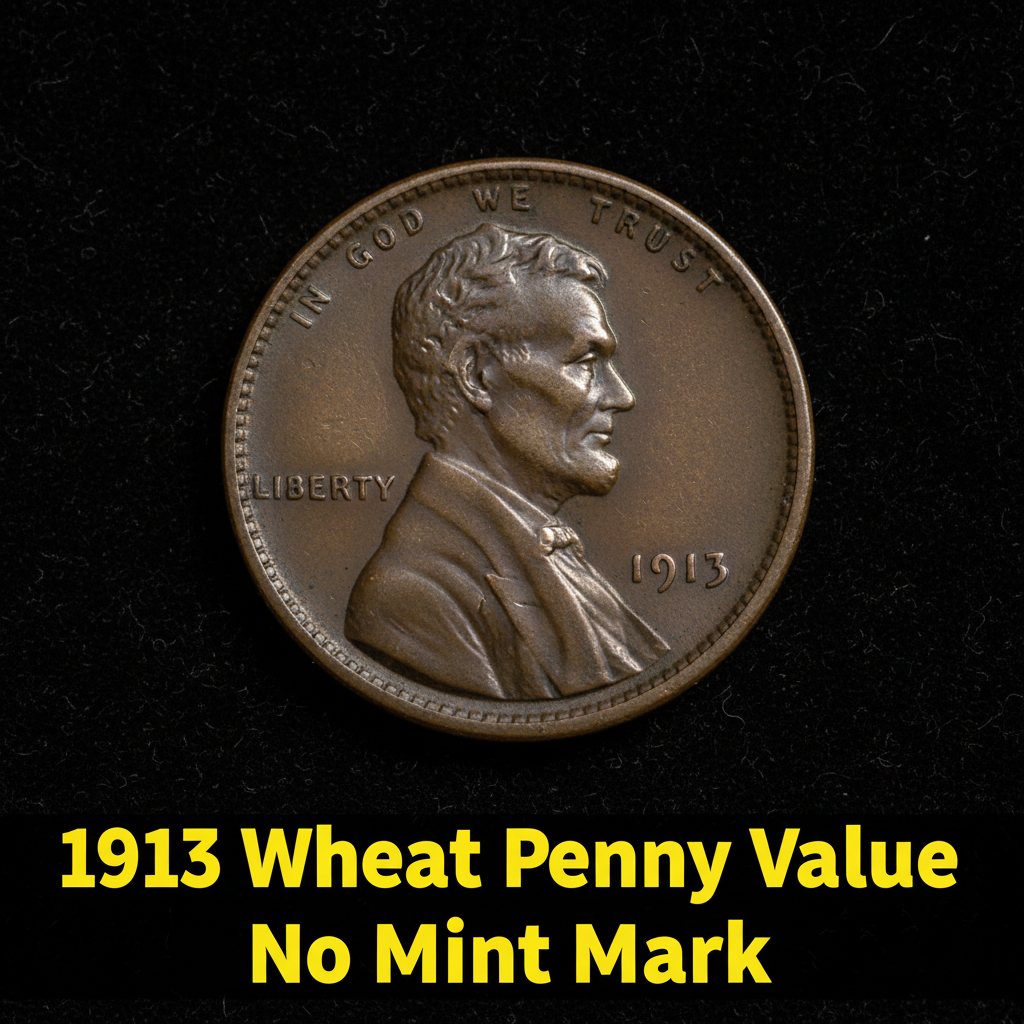 1913 wheat penny value no mint mark what its wort