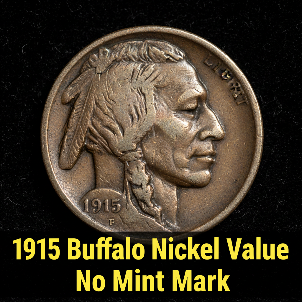 1915 buffalo nickel value no mint mark what is it