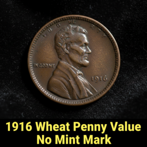 1916 wheat penny value no mint mark what its real