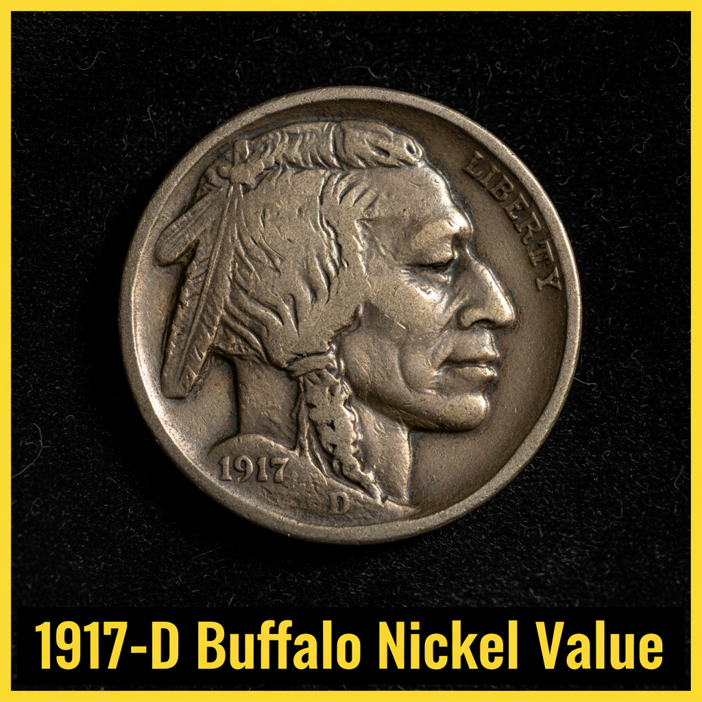 1917 d buffalo nickel value guide how much is it w