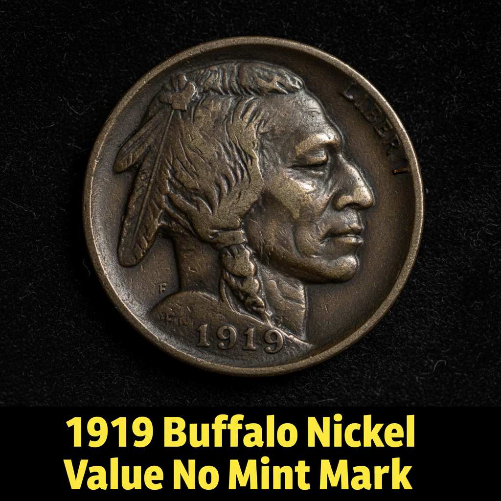 1919 buffalo nickel value no mint mark what is it