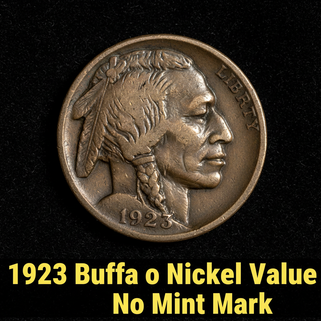 1923 buffalo nickel value no mint mark what its w
