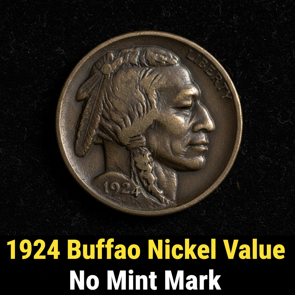 1924 buffalo nickel value no mint mark what its w