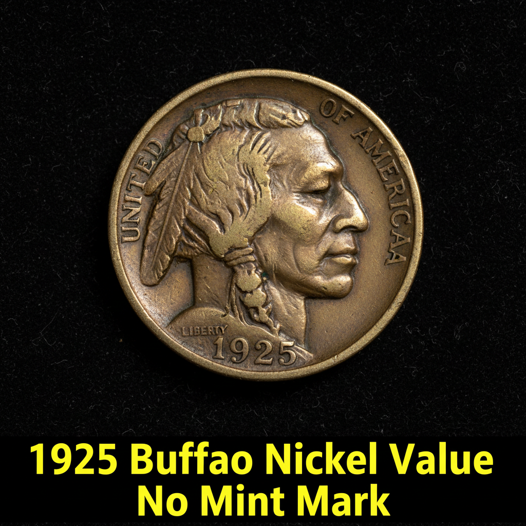 1925 buffalo nickel value no mint mark what this c