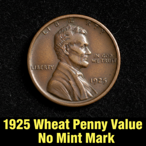 1925 wheat penny value no mint mark what is it wor