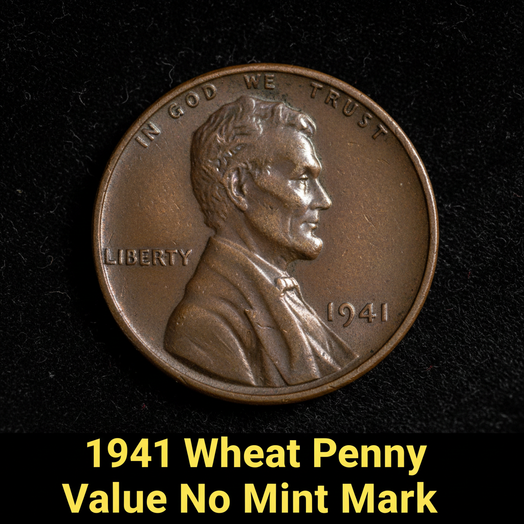 1941 wheat penny value with no mint mark and what