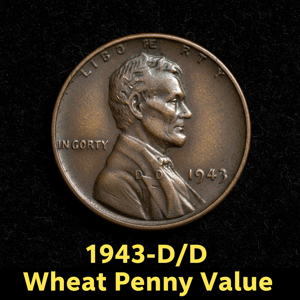 1943 dd wheat penny value how much is this rare d