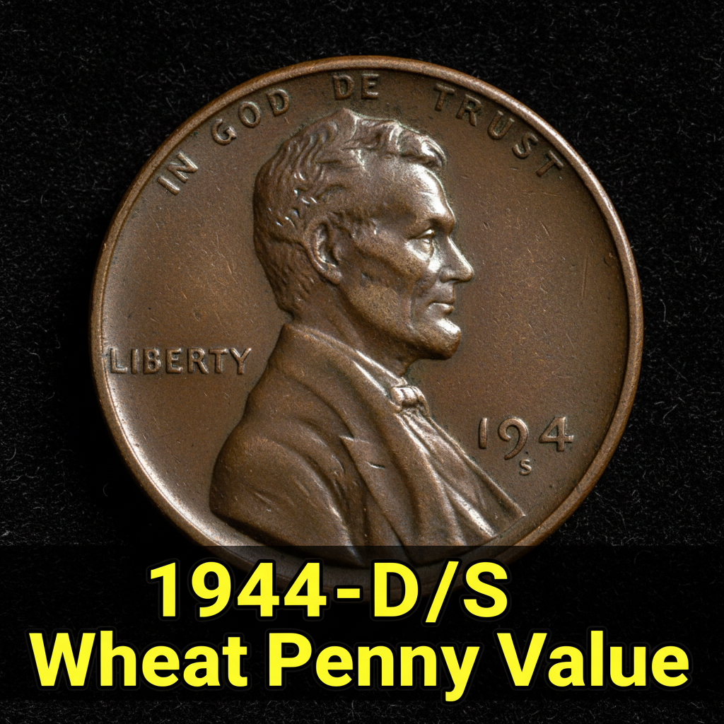 1944 ds wheat penny value what this rare overmint