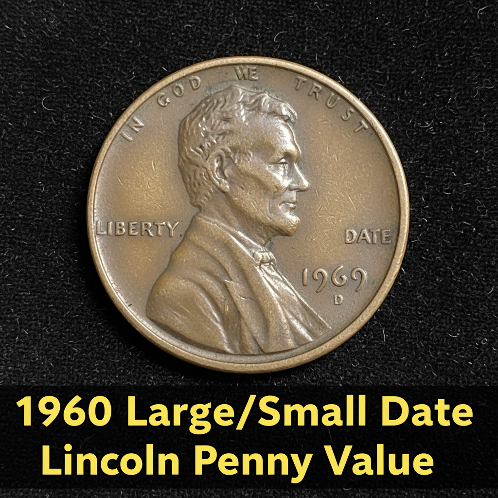 1960 lincoln penny large date vs small date what e
