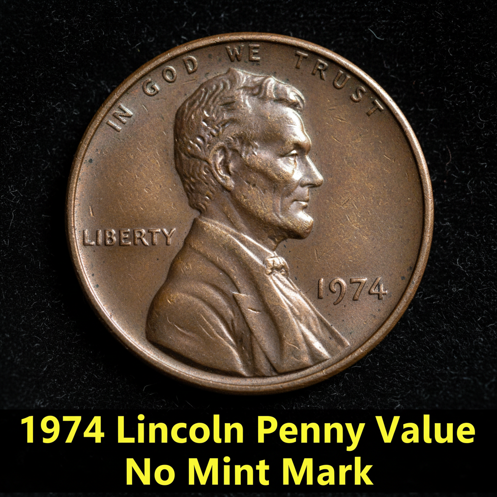 1974 lincoln penny value no mint mark what its wo