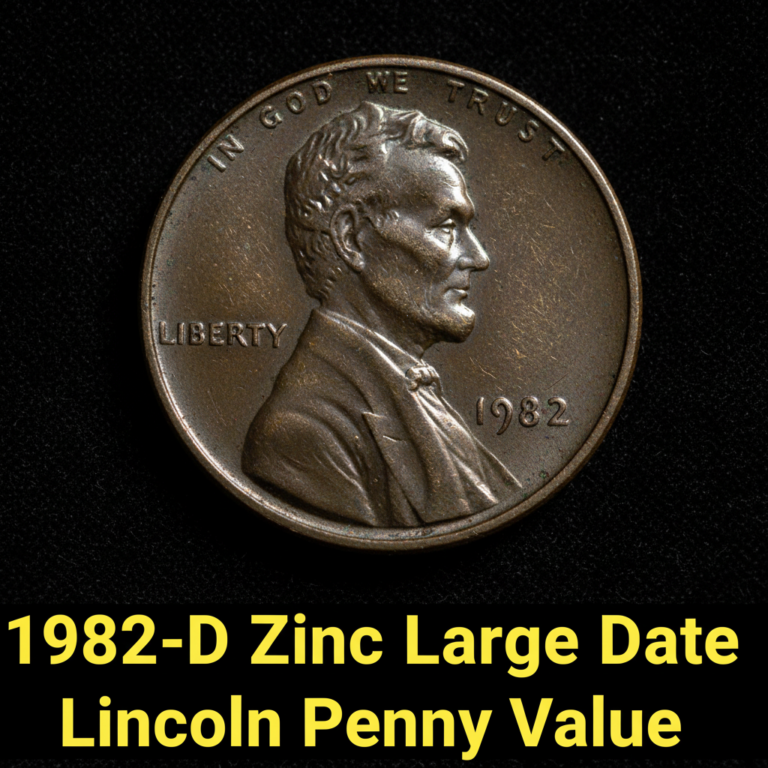 1982 d zinc large date lincoln penny value guide w