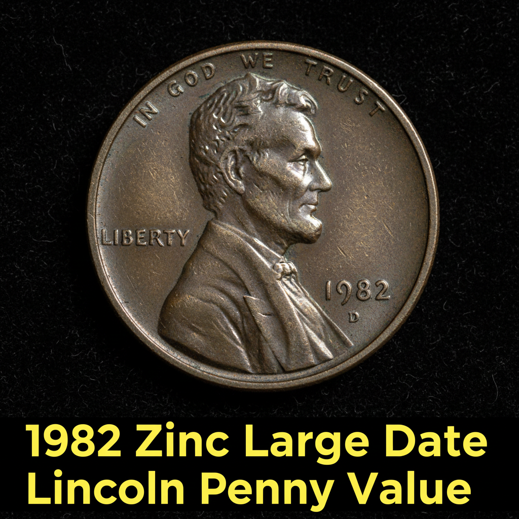 1982 zinc large date lincoln penny value and what