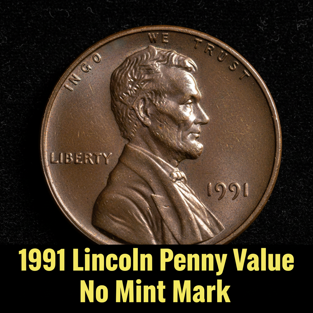 1991 lincoln penny value no mint mark and what it
