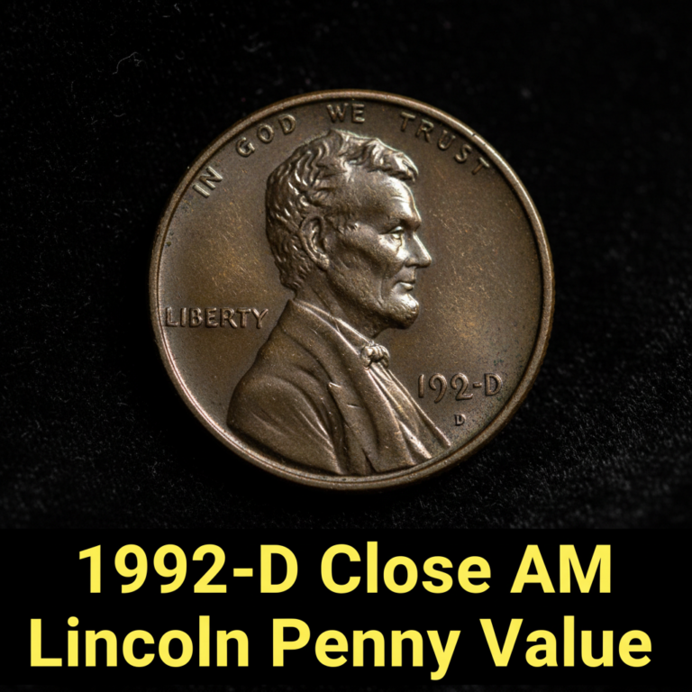 1992 d close am lincoln penny value guide what thi