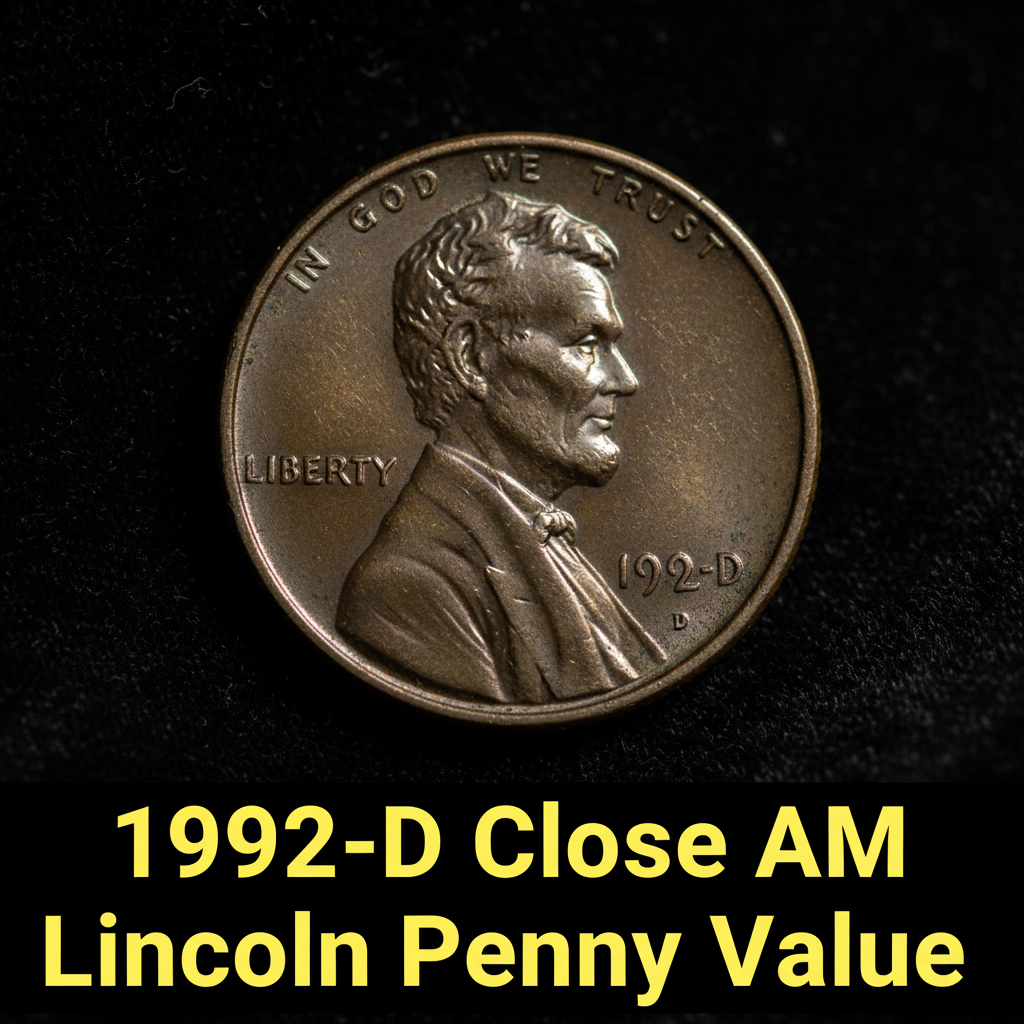 1992 d close am lincoln penny value guide what thi
