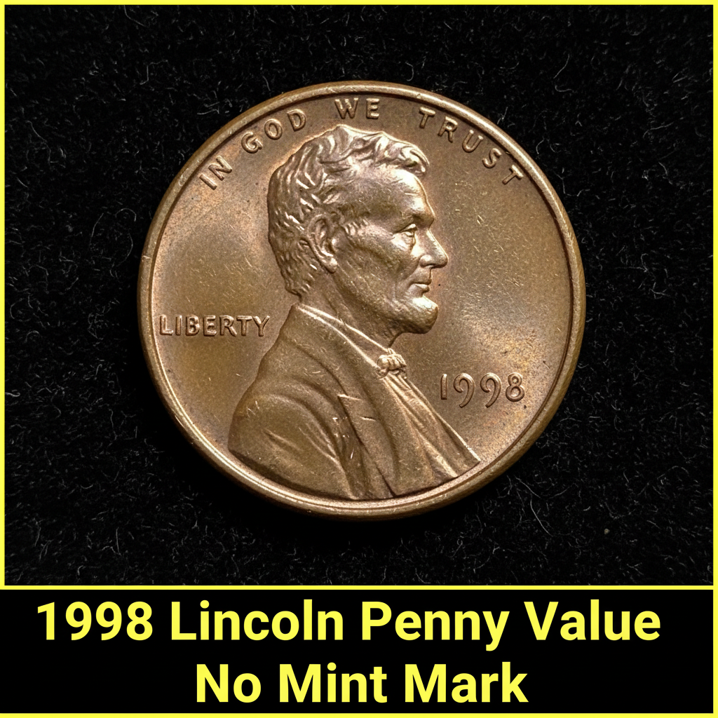 1998 lincoln penny value no mint mark and what it