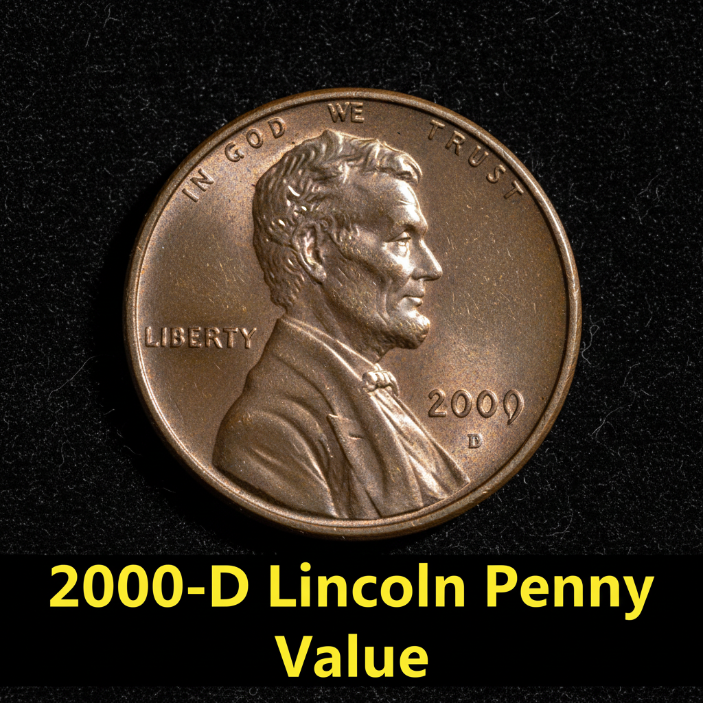 2000 d lincoln penny value how much is it really w