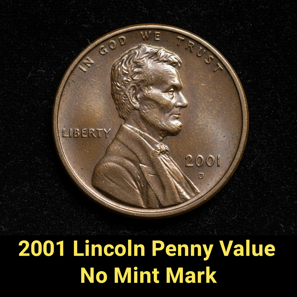 2001 lincoln penny value with no mint mark and wha