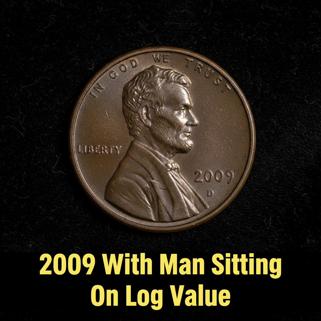 2009 lincoln penny with man sitting on log value g